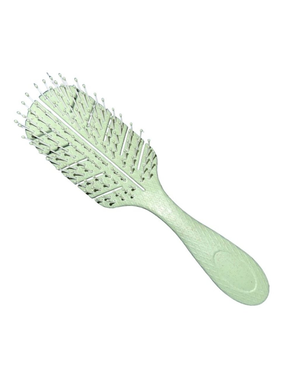 Macys Beauty Box Wheat Straw Hair Brush Detangler Wet Full Size Green Eco